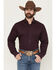 Image #1 - Cinch Men's Geo Print Long Sleeve Button-Down Western Shirt, Purple, hi-res