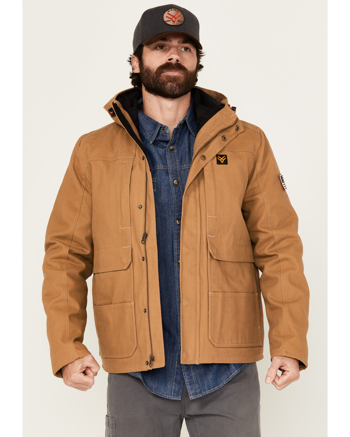 Image #1 - Hawx Men's Ashland 2 In 1 Zip-Up Jacket, Tan, hi-res