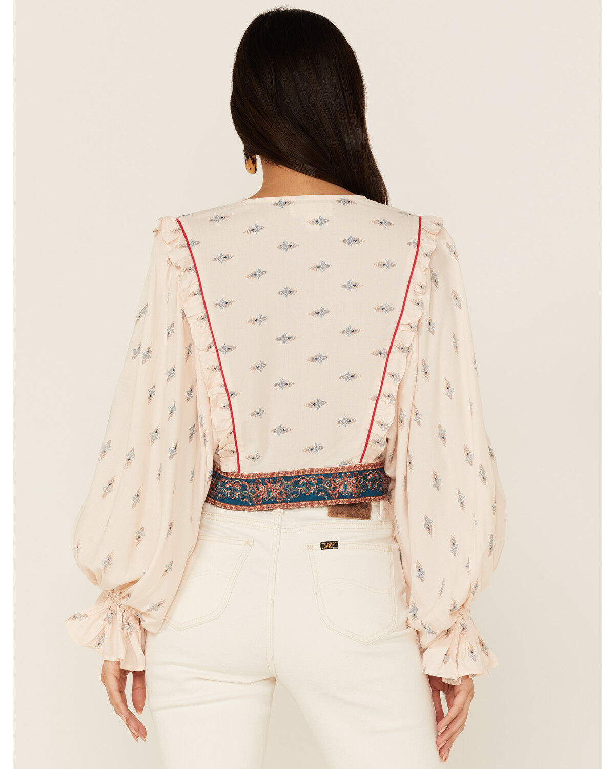Image #4 - Band of the Free Women's Sparrow Long Sleeve Top, Cream, hi-res