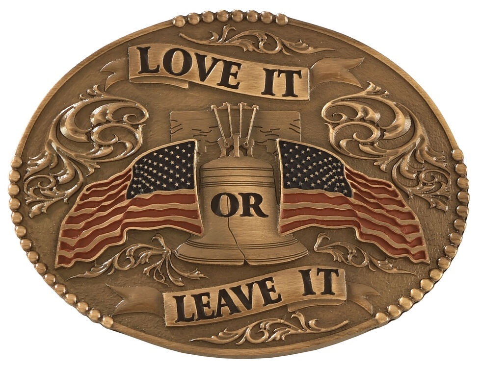 Cody James Love It or Leave It with American Flag Belt Buckle, Multi, hi-res