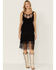 Image #4 - Idyllwind Women's Strawberry Hill Embroidered Floral Fringe Mini Dress, Black, hi-res