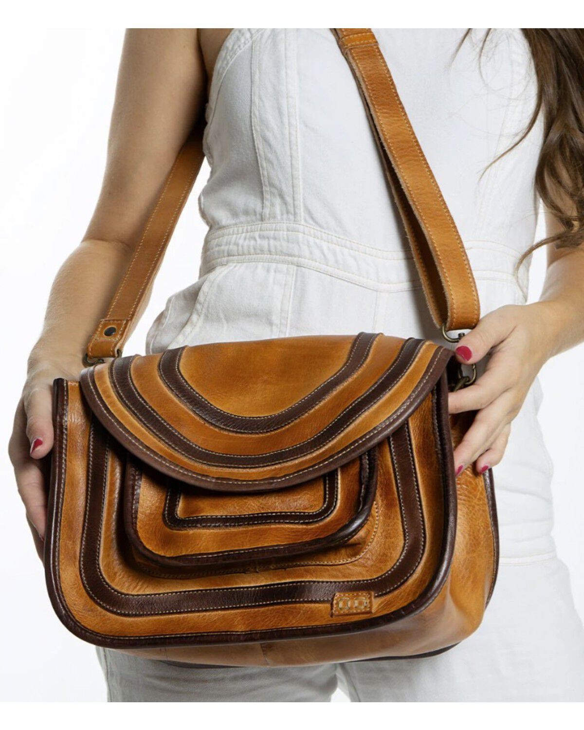 Image #4 - Bed Stu Women's Gilda Crossbody Bag, Distressed Brown, hi-res