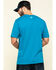 Image #2 - Hawx Men's Teal Fractal Camo Logo Graphic Work T-Shirt, Teal, hi-res