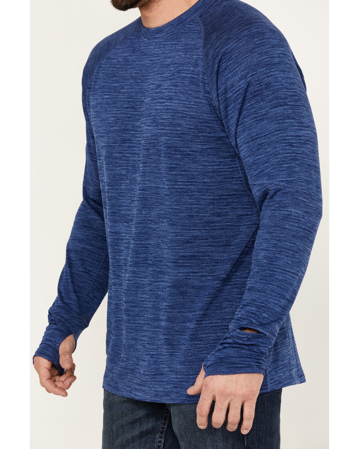 Image #3 - Ariat Men's Rebar Gridwork Long Sleeve Shirt, Blue, hi-res