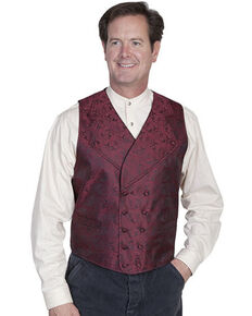 Rangewear by Scully Wide Notched Lapel Vest - Big Sizes (3XL - 4XL), Burgundy, hi-res