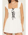 Image #3 - Show Me Your Mumu Women's Mabel Bow Smocked Sleeveless Mini Dress, White, hi-res