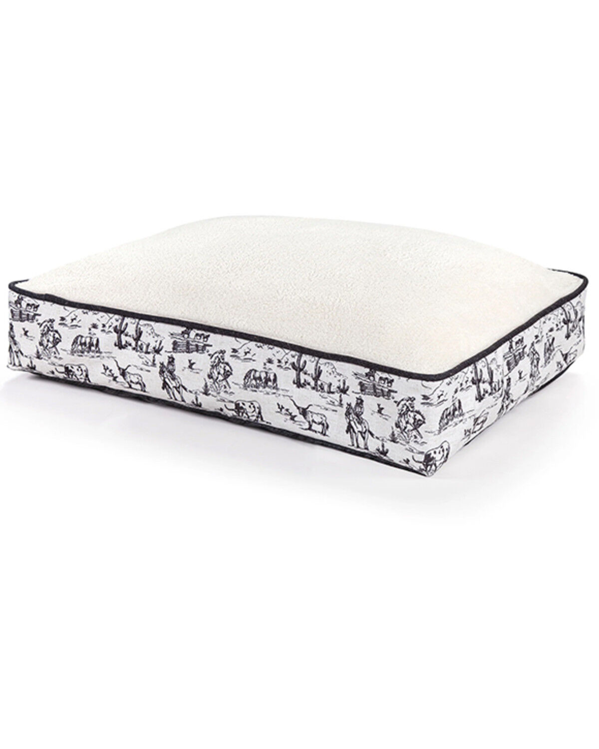 Image #1 - HiEnd Accents Ranch Life Dog Bed, Black/white, hi-res