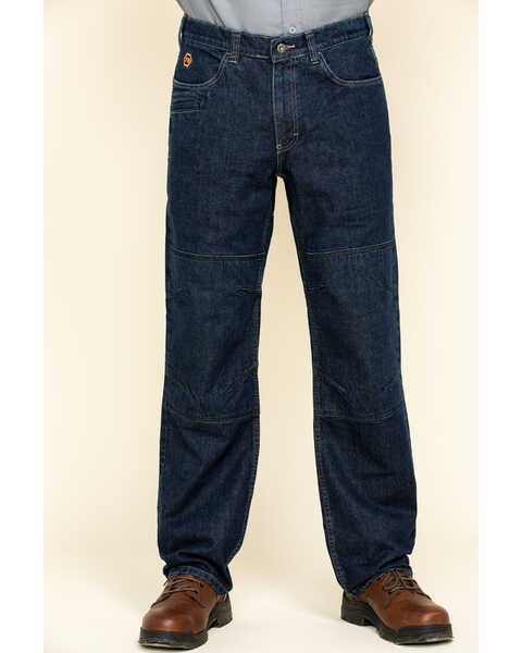 Image #2 - Hawx Men's FR Denim Straight Work Jeans , Indigo, hi-res