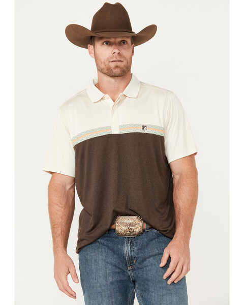 Image #1 - RANK 45® Men's Bull Dogger Short Sleeve Polo, , hi-res