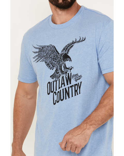 Image #3 - Moonshine Spirit Men's Soaring Eagle Short Sleeve Graphic T-Shirt, Light Blue, hi-res
