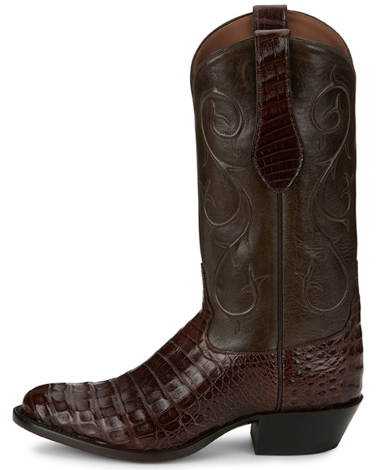 Image #3 - Tony Lama Men's Exotic Caiman Western Boots - Round Toe, Brown, hi-res