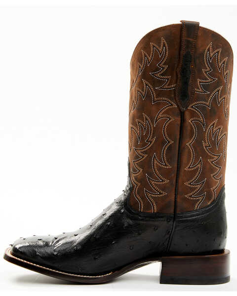 Image #3 - Cody James Men's Saddle Black Full-Quill Ostrich Exotic Western Boots - Broad Square Toe , Black, hi-res