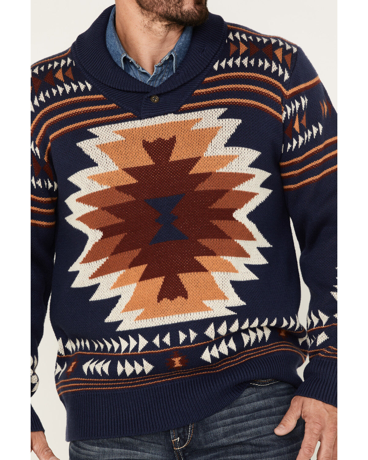 Image #3 - Cinch Men's Southwestern Pullover Knit Sweater, , hi-res