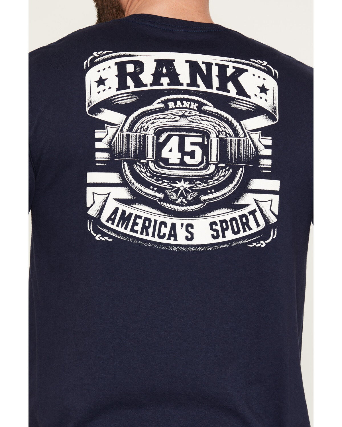 Image #3 - RANK 45&reg; Men's Belt Buckle Short Sleeve Graphic T-Shirt, Navy, hi-res