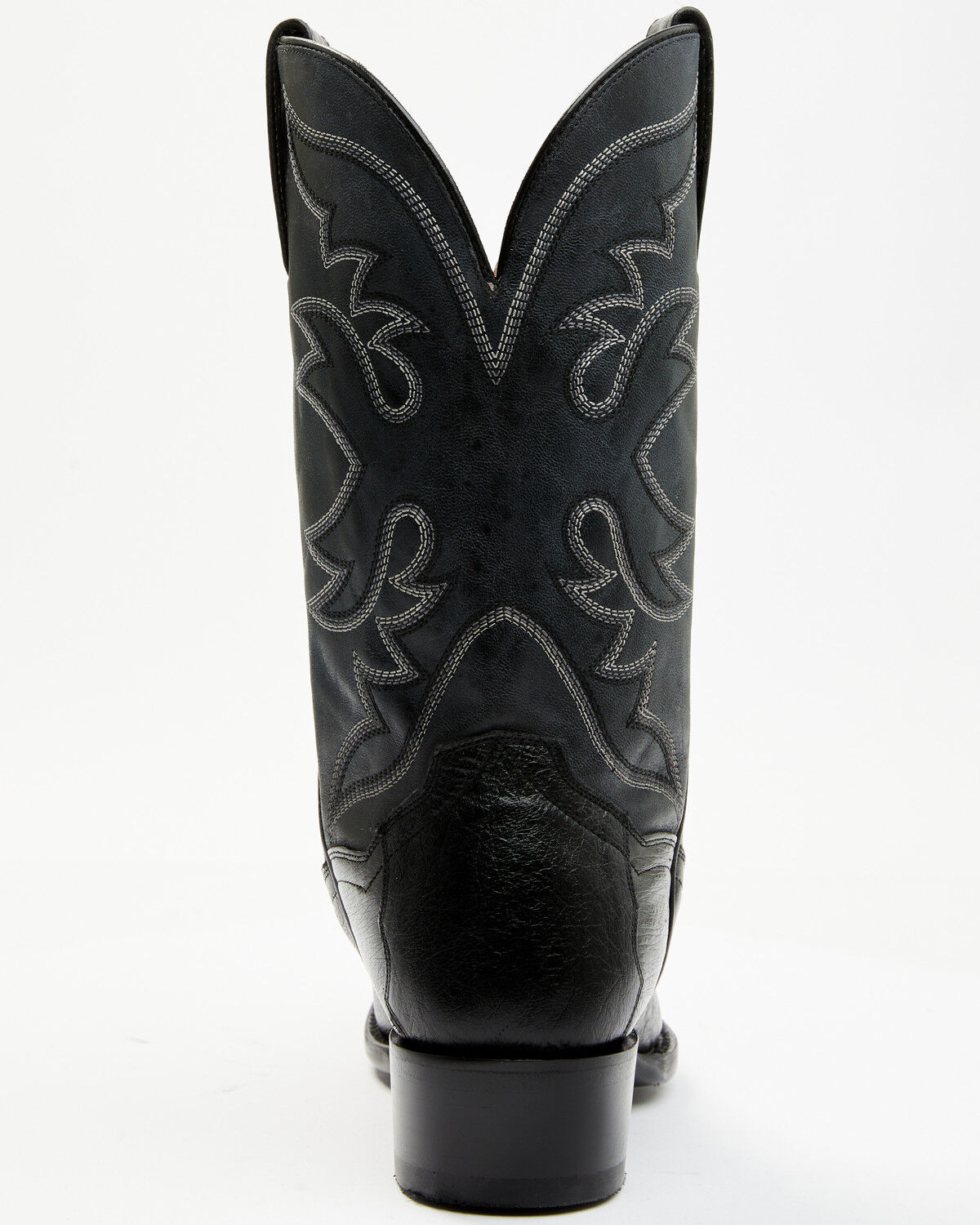 Image #5 - Dan Post Men's Exotic Ostrich Western Boots - Snip Toe, Black, hi-res