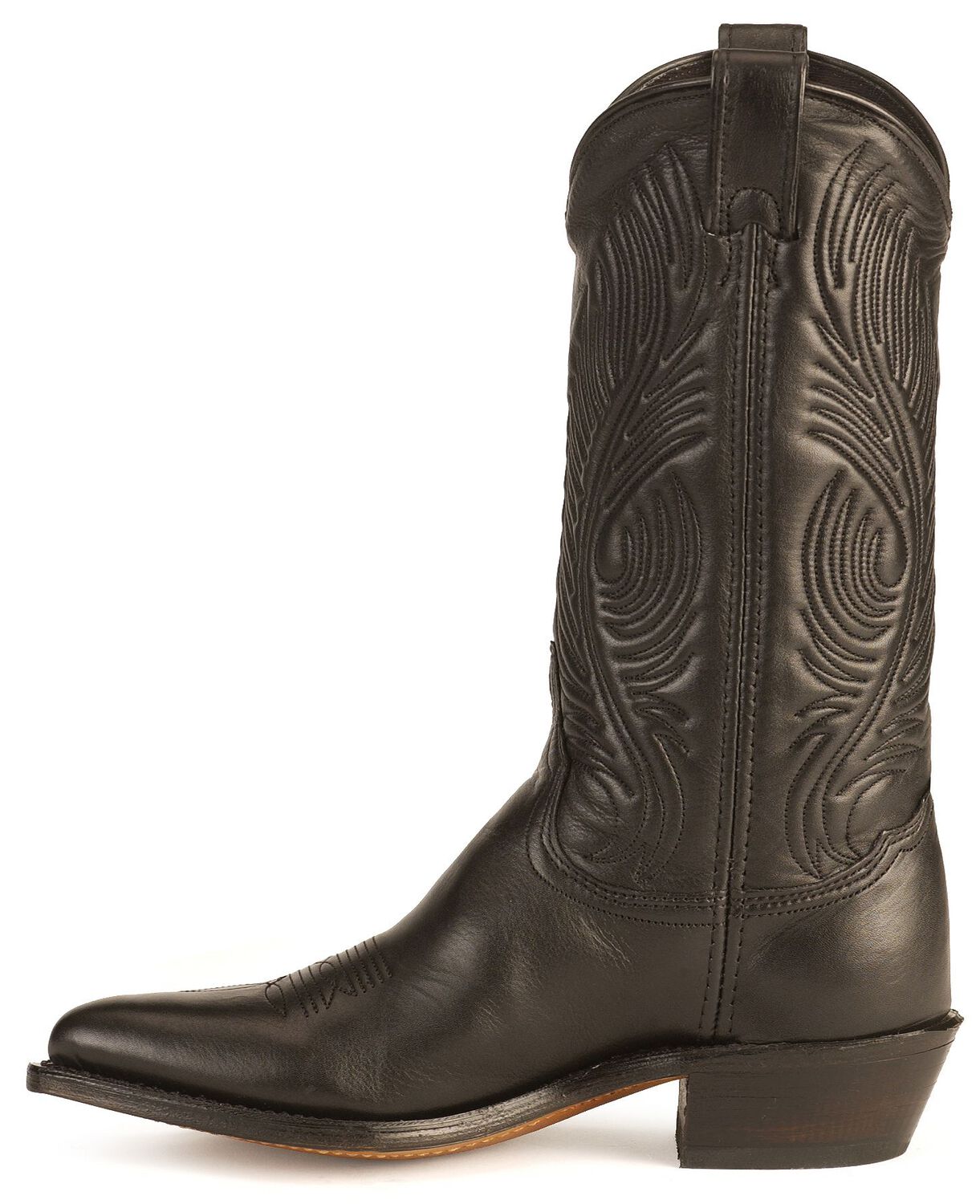 Image #3 - Abilene Women's Cowhide Western Boots - Round Toe, Black, hi-res