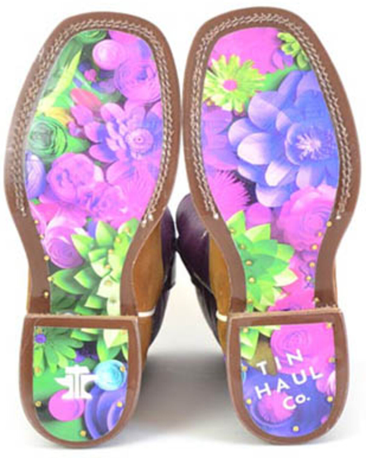 Image #2 - Tin Haul Girls' Mandala Western Boots - Broad Square Toe, Tan, hi-res