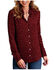 Image #1 - Stetson Women's Western Ditsy Printed Long Sleeve Snap Western Shirt , Wine, hi-res