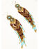 Image #2 - Shyanne Women's Desert Boheme Beaded Tassel Earrings, Gold, hi-res