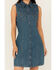 Image #3 - Wrangler Retro Women's Button-Down Denim Mini Dress, Dark Wash, hi-res