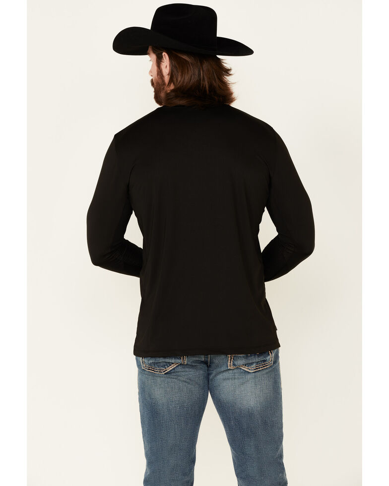 Kimes Ranch Men's Black KR2 Performance Logo Long Sleeve T-Shirt , Black, hi-res