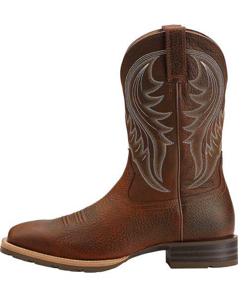 Image #3 - Ariat Men's Hybrid Rancher Western Performance Boots - Broad Square Toe, Brown, hi-res