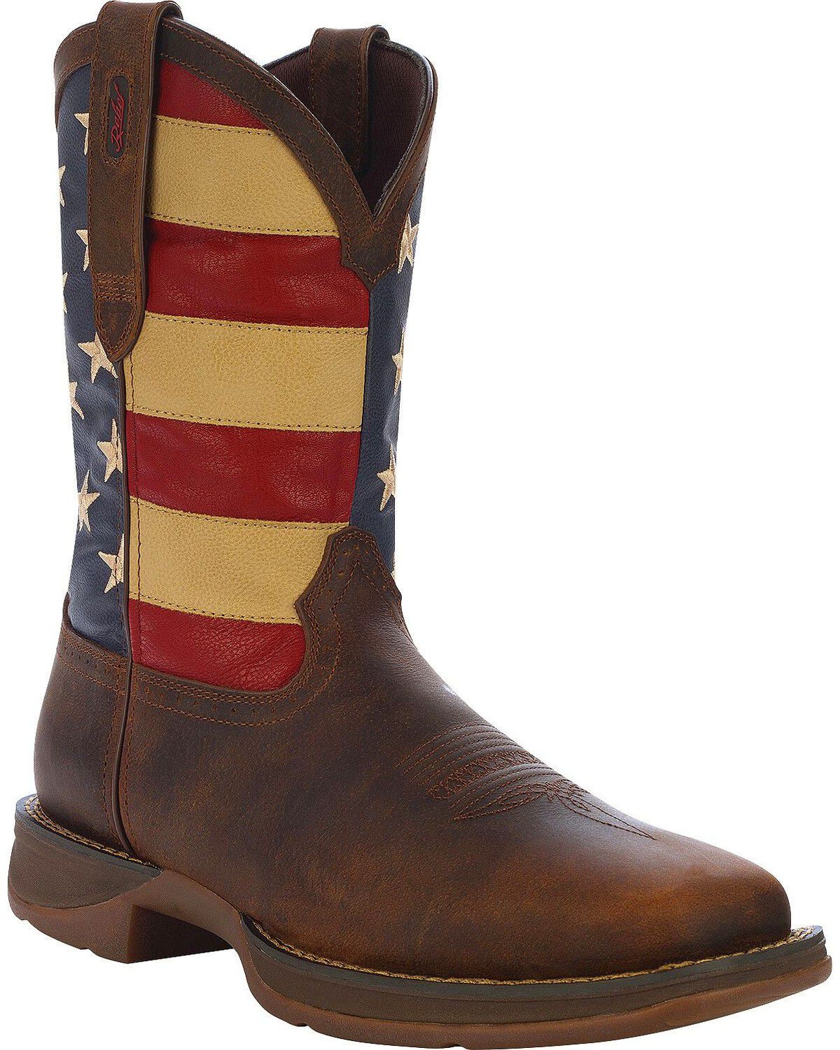 durango flag strap cowboy boot