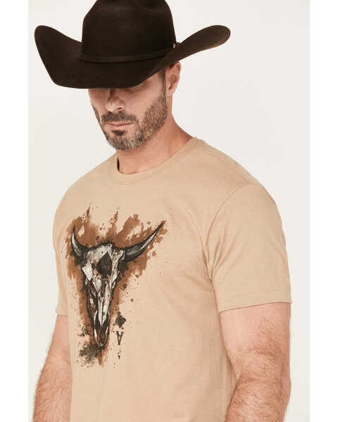 Image #2 - Cody James Men's Skull Card Short Sleeve Graphic T-Shirt, Beige/khaki, hi-res