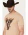Image #2 - Cody James Men's Skull Card Short Sleeve Graphic T-Shirt, Beige/khaki, hi-res