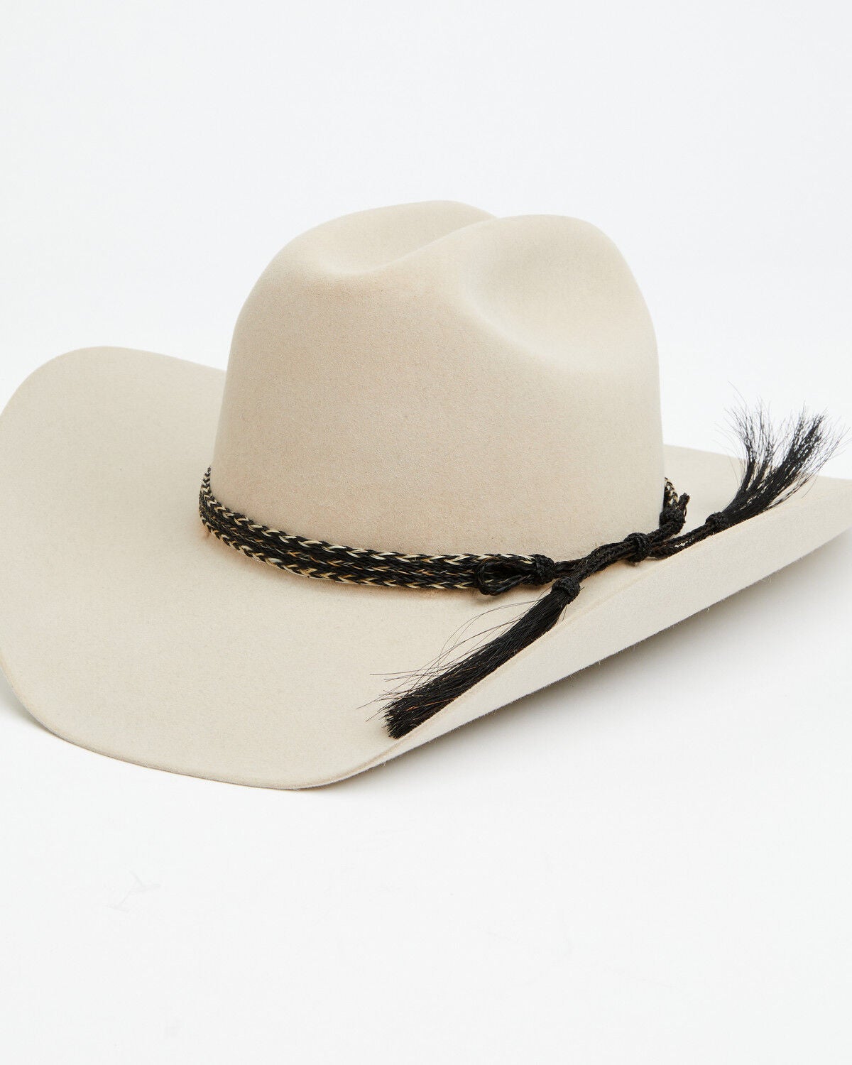 Colorado Horsehair Double Tassel Horsehair Hatband, Natural, hi-res