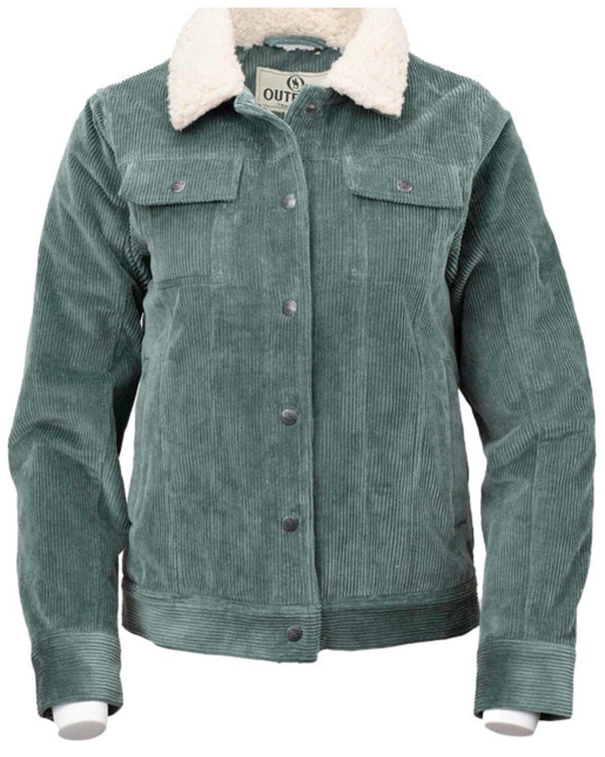 Outback Trading Co Women's Georgia Sherpa Lined Corduroy Jacket - Plus, Blue, hi-res