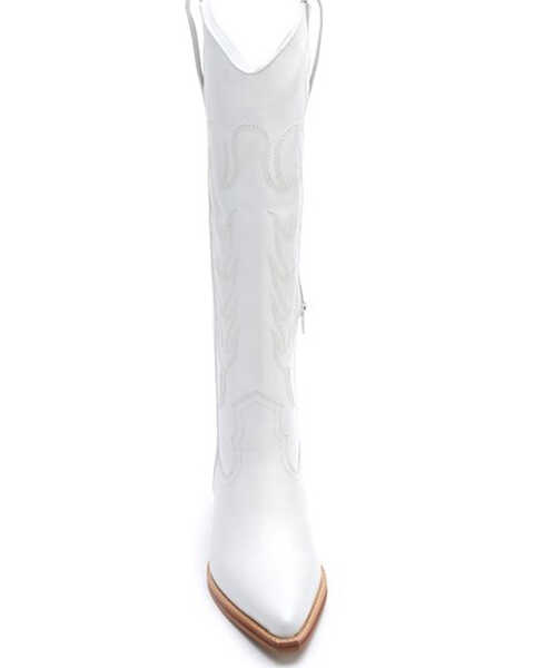 Image #4 - Matisse Women's Agency Tall Western Leather Boots - Snip Toe, White, hi-res