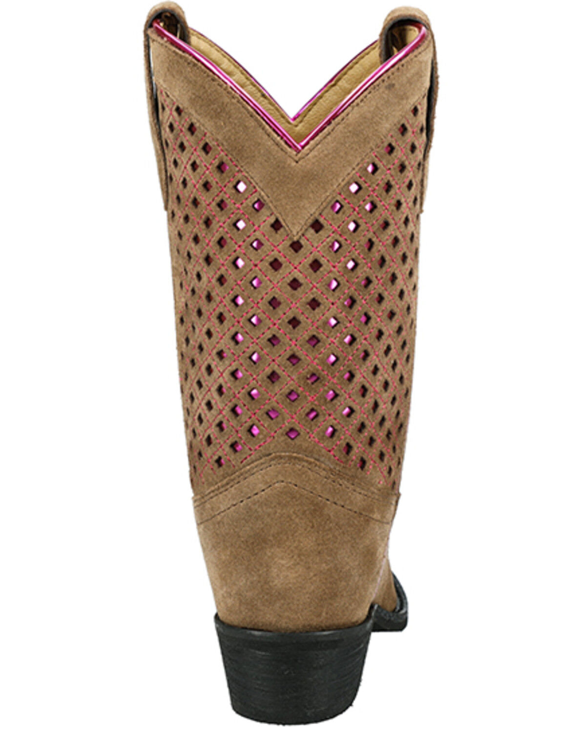 Image #5 - Smoky Mountain Girls' Magnolia Western Boots - Snip Toe, Brown, hi-res