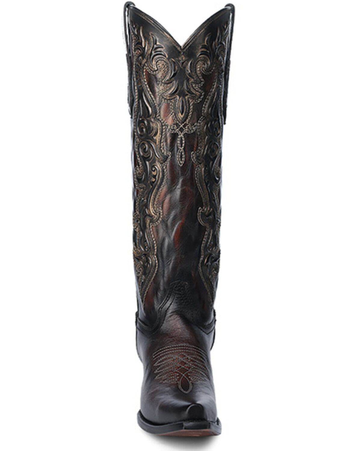 Image #3 - Corral Women's Tall Western Boots - Snip Toe, Chocolate, hi-res
