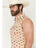 Image #2 - Cody James Men's Saint Southwestern Stripe Print Sleeveless Snap Western Bubba, Ivory, hi-res