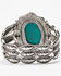 Image #3 - Shyanne Women's Roaming West Large Turquoise Stone Stretch Cuff, Silver, hi-res