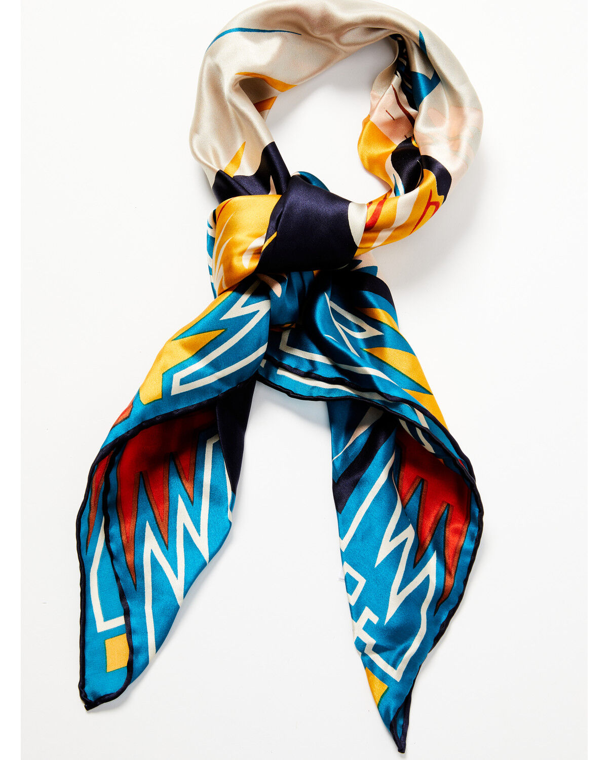 Image #2 - Idyllwind Women's Riverpoint Pass Turquoise Silk Scarf, Turquoise, hi-res