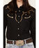 Image #3 - Panhandle Women's Retro Graphic Long Sleeve Western Pearl Snap Shirt, Black, hi-res