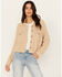 Image #1 - Cleo + Wolf Women's Cropped Boucle Cardigan, Wheat, hi-res