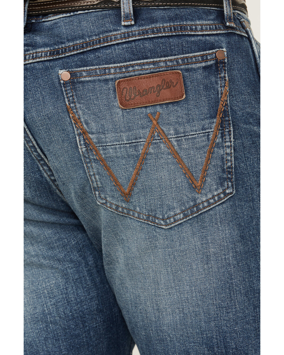 Image #4 - Wrangler Retro Men's Bryson Medium Wash Slim Bootcut Stretch Denim Jeans, Medium Wash, hi-res