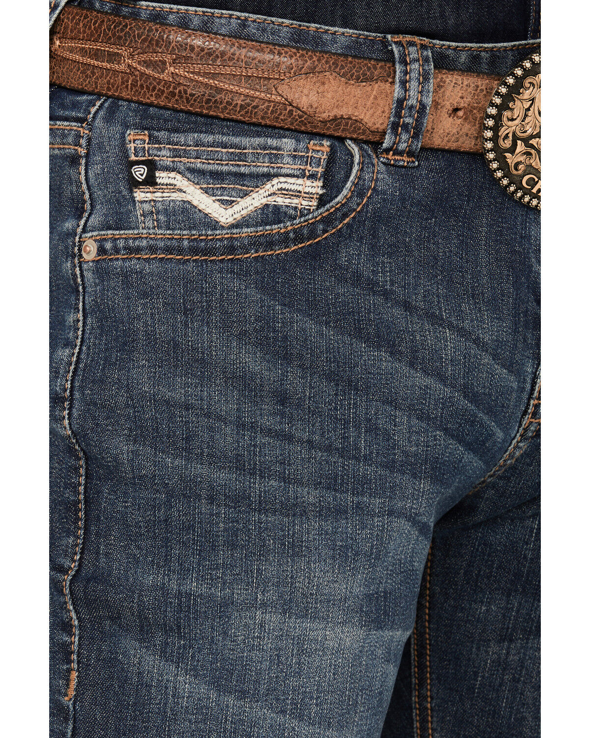 Image #3 - Rock & Roll Denim Men's Medium Wash Pistol Reflex Straight Stretch Denim Jeans, Medium Wash, hi-res