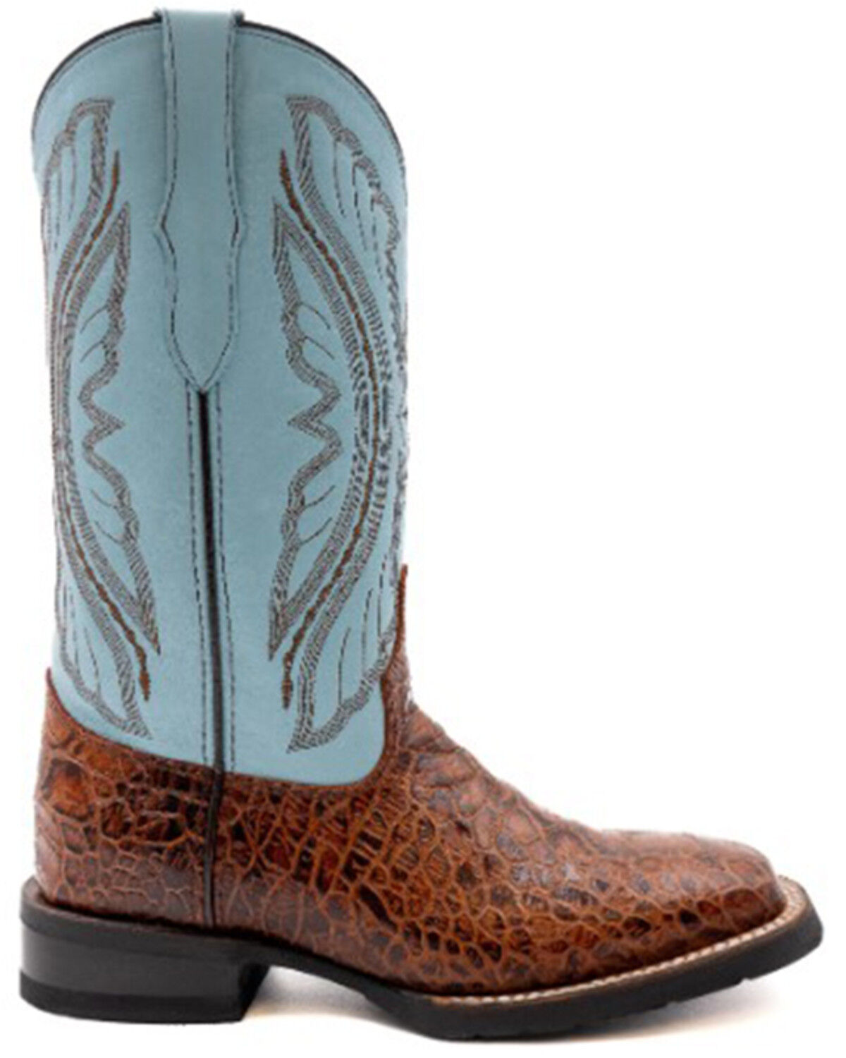 Image #2 - Ferrini Women's Kai Western Boots - Broad Square Toe, Brown, hi-res