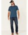 Image #2 - North River Men's Solid Slub Short Sleeve T-Shirt, Teal, hi-res