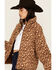 Image #2 - Sadie & Sage Women's Floral Puffer Jacket, Brown, hi-res