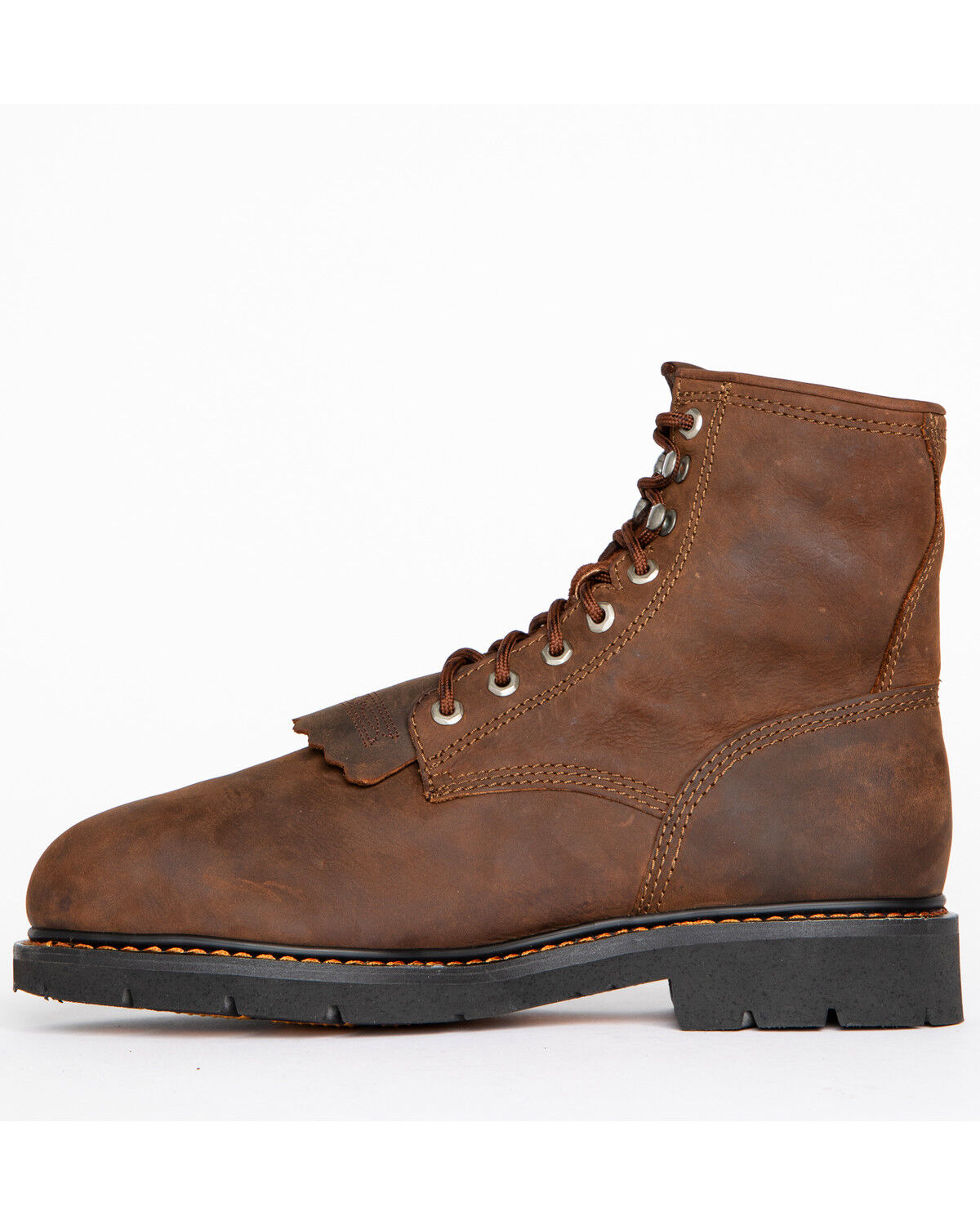 Image #3 - Cody James Men's 8" Mustang Lace-Up Kiltie Waterproof Work Boots - Composite Toe, Brown, hi-res