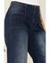 Image #2 - Rock & Roll Denim Women's Palazzo Seamed Front Flare Jeans, Dark Blue, hi-res