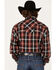 Image #4 - Roper Men's Pinewood Plaid Print Long Sleeve Pearl Snap Western Shirt, Red, hi-res