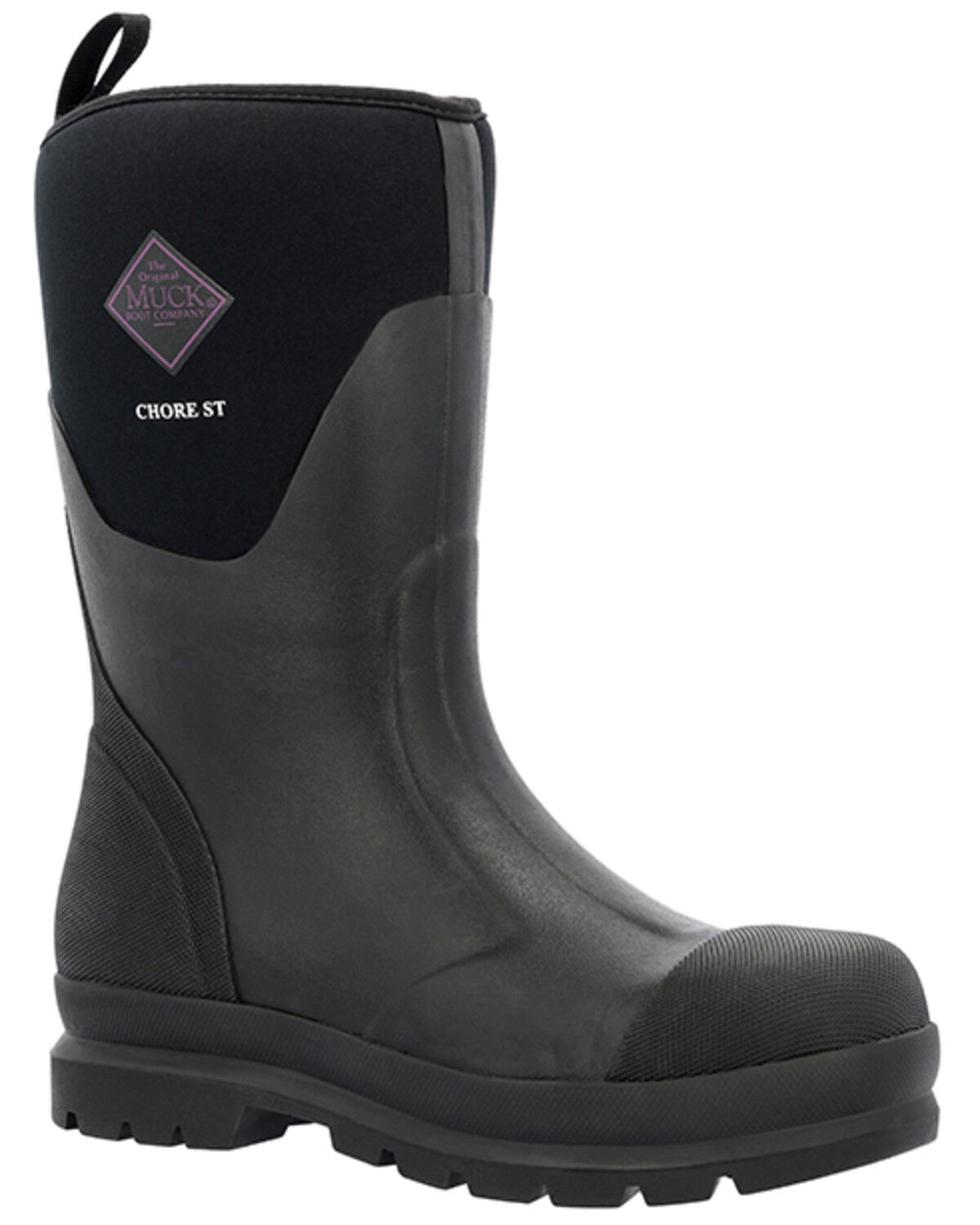 Image #1 - Muck Boots Women's Chore Classic Mid Rubber Boots - Steel Toe, Black, hi-res