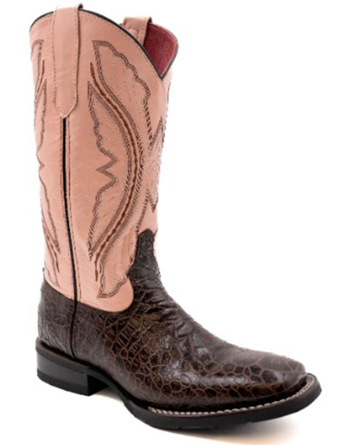 Image #1 - Ferrini Women's Kai Western Boots - Broad Square Toe, Chocolate, hi-res