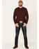 Flag & Anthem Men's Maroon Fairbanks Henley Long Sleeve Shirt , Maroon, hi-res